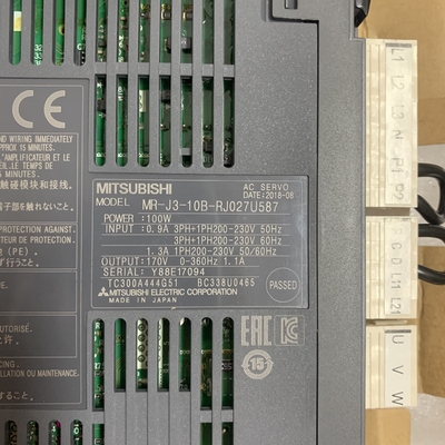 Mitsubishi MR-J3-10B-RJ027U587 SERVO AMPLIFIER 0.9A 3 PHASE 100W NEW