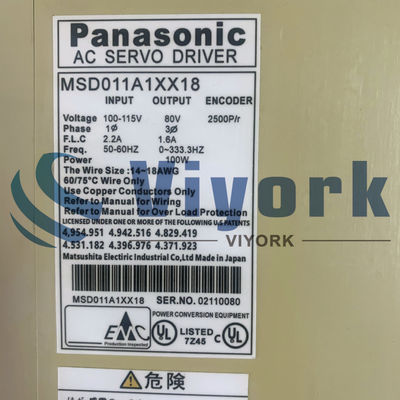 Panasonic MSD011A1XX18 SERVO DRIVE NEW