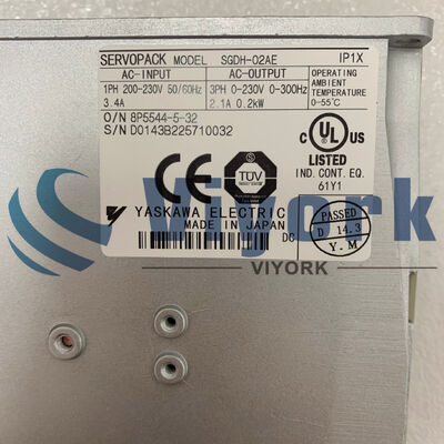Yaskawa SGDH-02AE SERVO DRIVE AC INPUT 1 PHASE 3.4 AMP 230V NEW